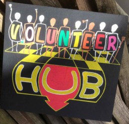 Hardevs new Volunteers Hub sign